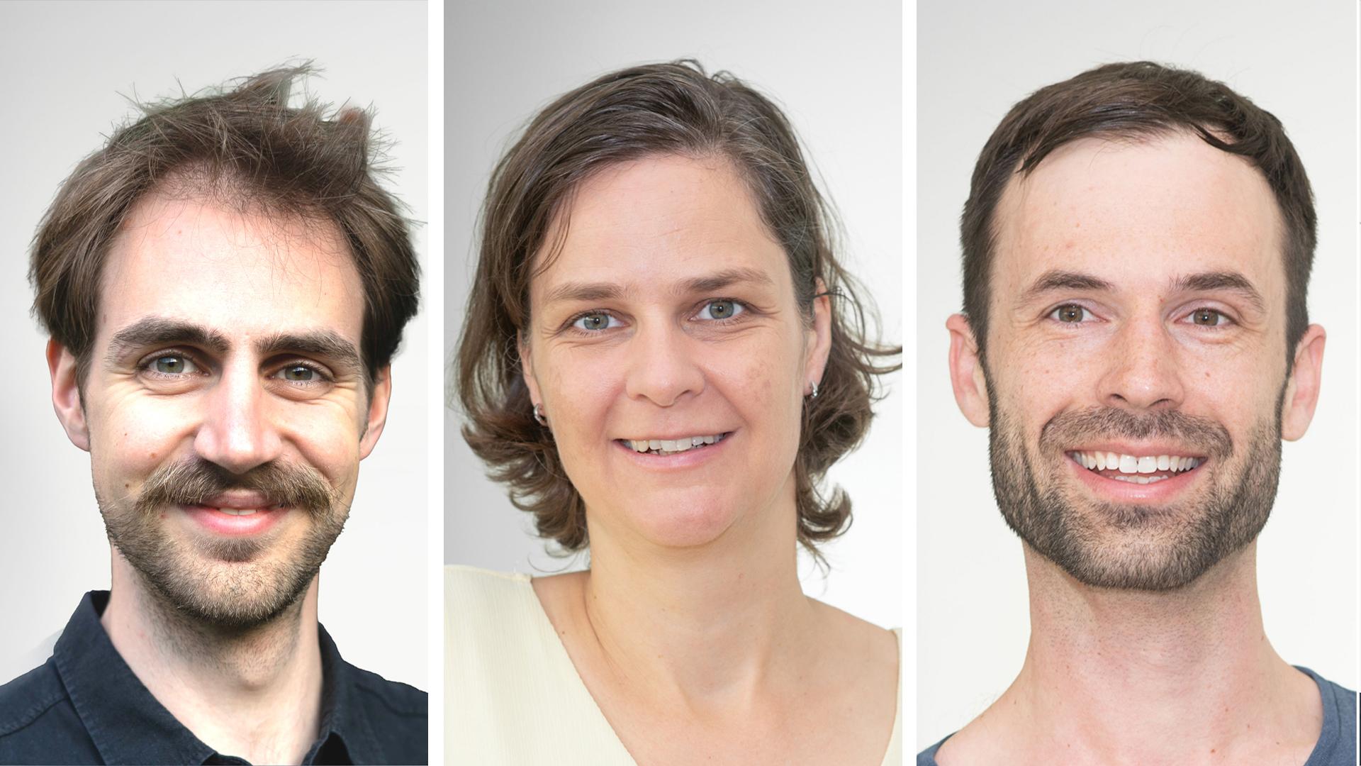 Large genetic study on severe COVID-19: - (from left): Jannik Boos, Prof. Kerstin Ludwig und Dr. Axel Schmidt confirm three other genes for increased risk in addition to the known TLR7 gene.